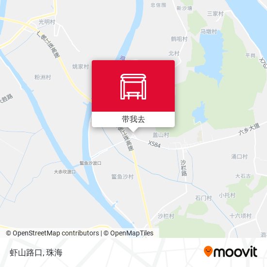 虾山路口地图