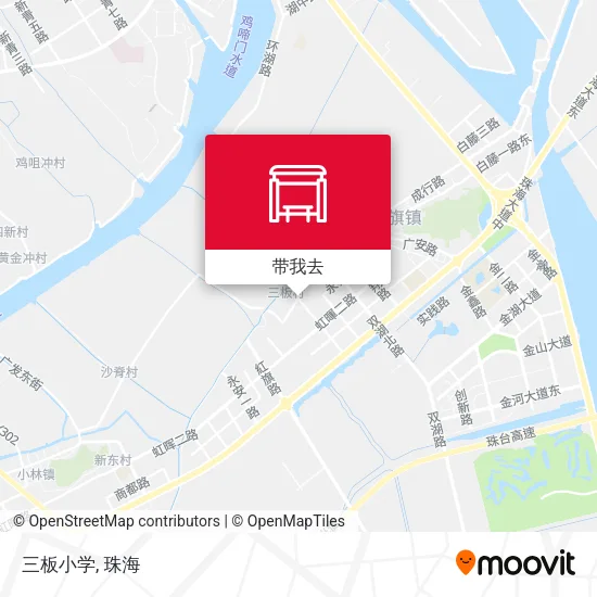三板小学地图