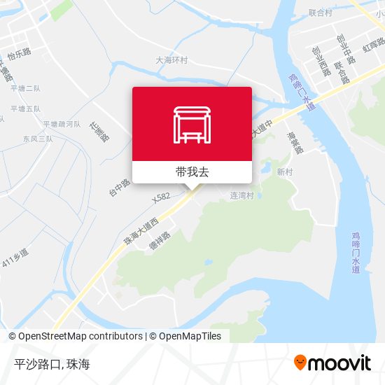 平沙路口地图