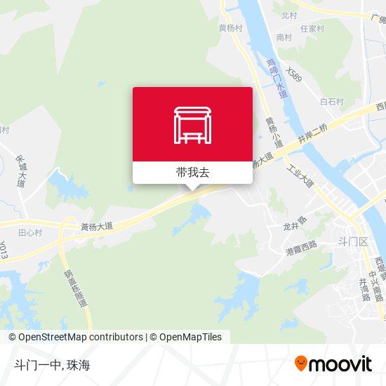 斗门一中地图