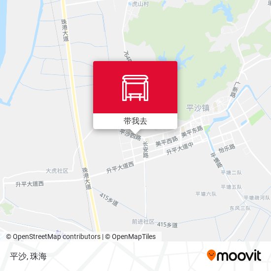 平沙地图