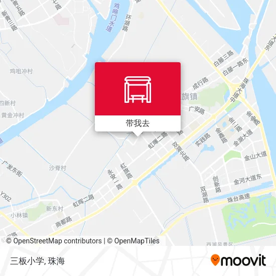 三板小学地图