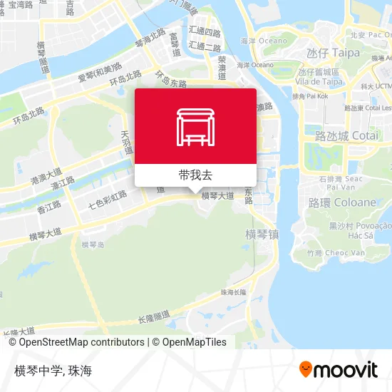 横琴中学地图