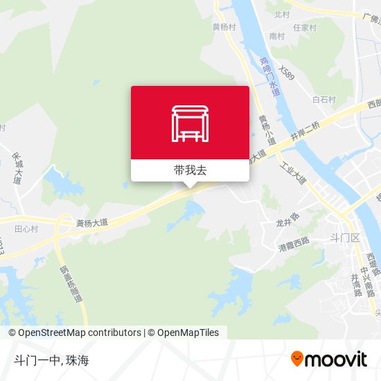 斗门一中地图