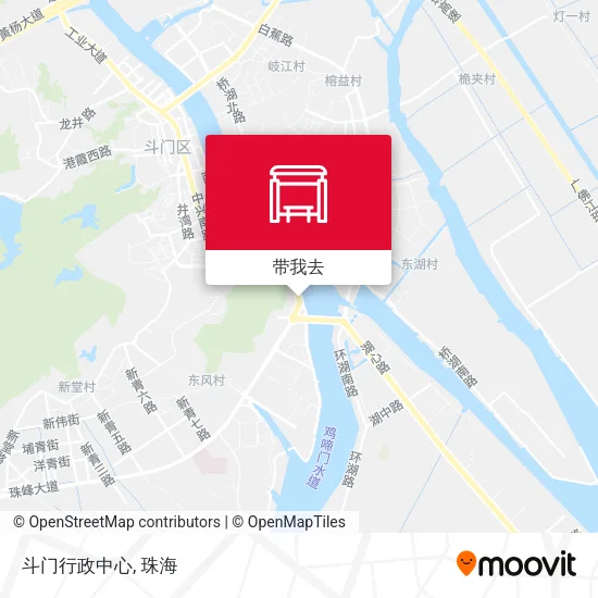 斗门行政中心地图