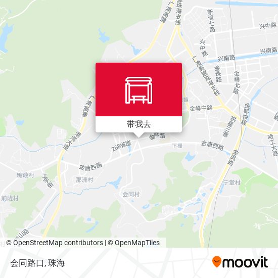 会同路口地图