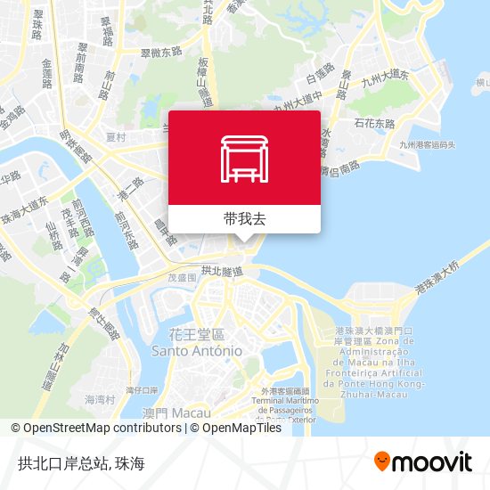 拱北口岸总站地图