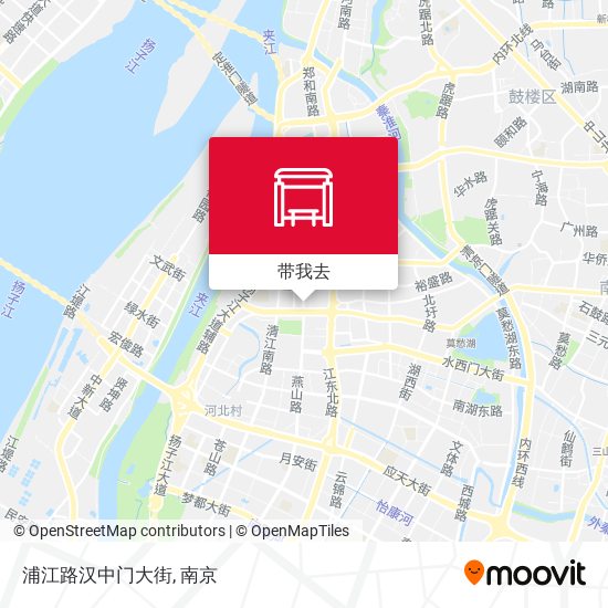 浦江路汉中门大街地图