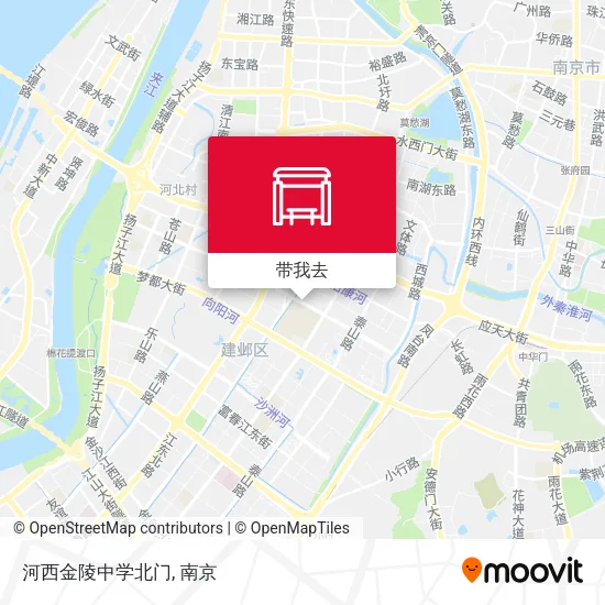 河西金陵中学北门地图