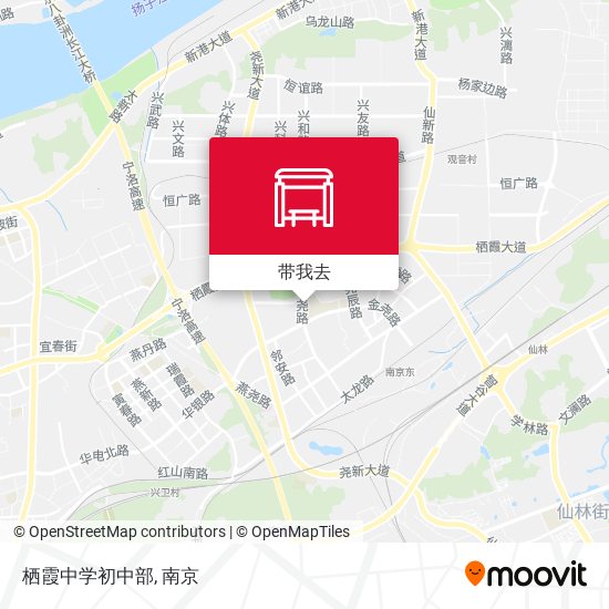栖霞中学初中部地图