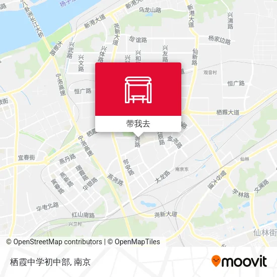 栖霞中学初中部地图