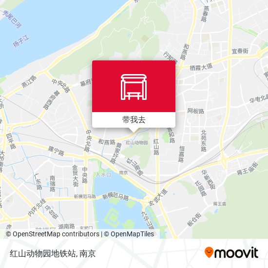 红山动物园地铁站地图