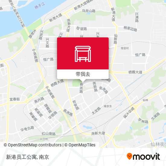 新港员工公寓地图