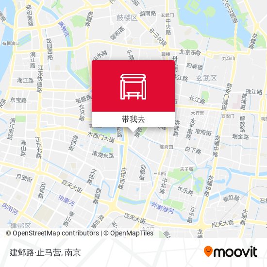 建邺路·止马营地图