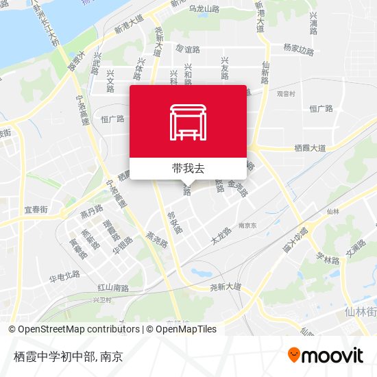 栖霞中学初中部地图