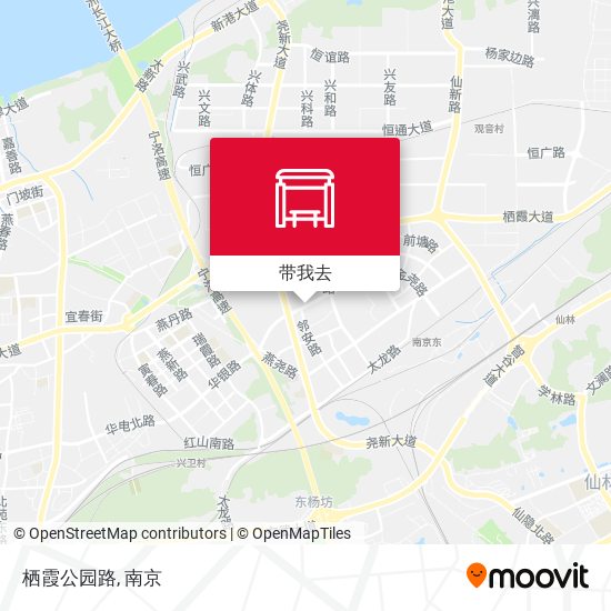栖霞公园路地图