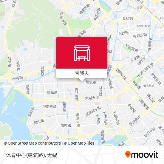 体育中心(建筑路)地图