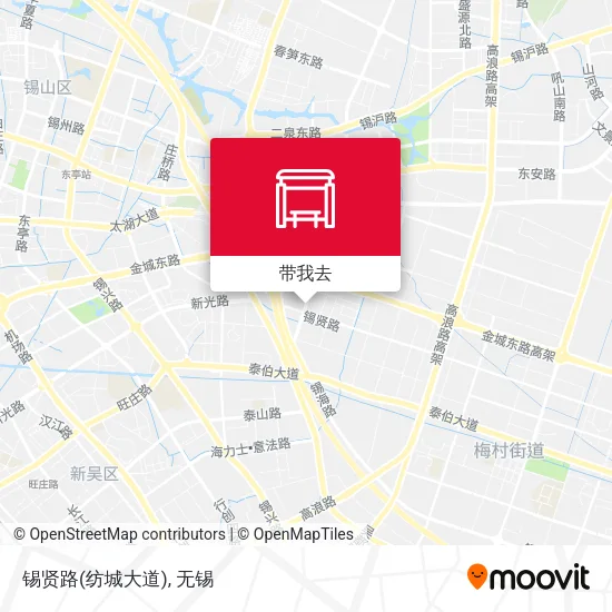 锡贤路(纺城大道)地图