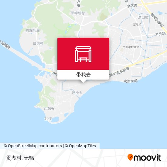 贡湖村地图