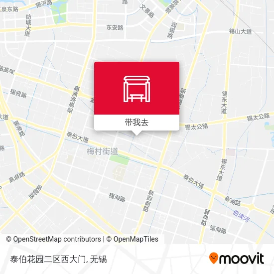 泰伯花园二区西大门地图