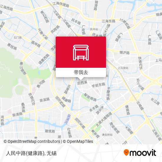 人民中路(健康路)地图