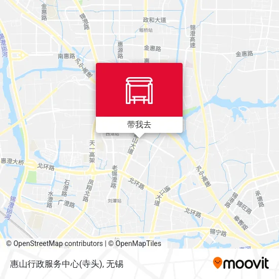 惠山行政服务中心(寺头)地图