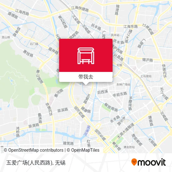 五爱广场(人民西路)地图