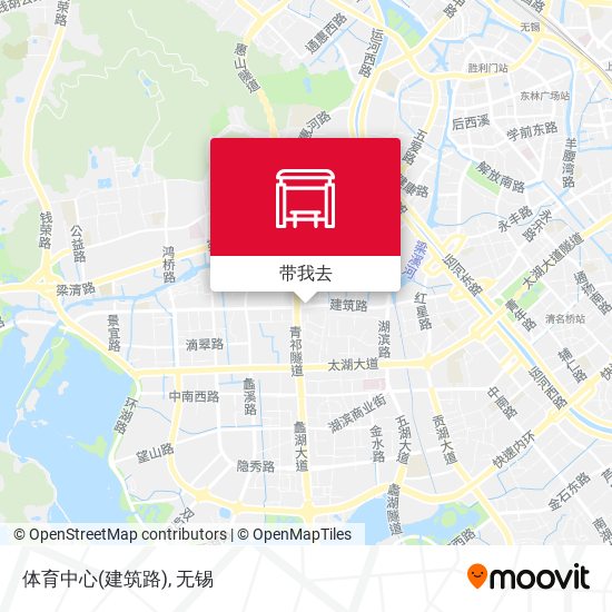 体育中心(建筑路)地图