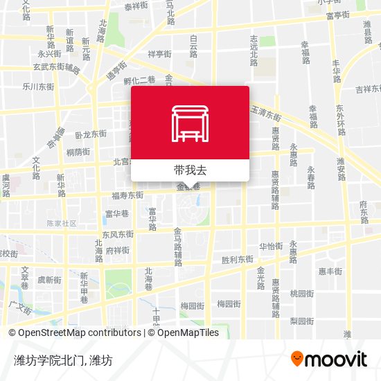 潍坊学院北门地图