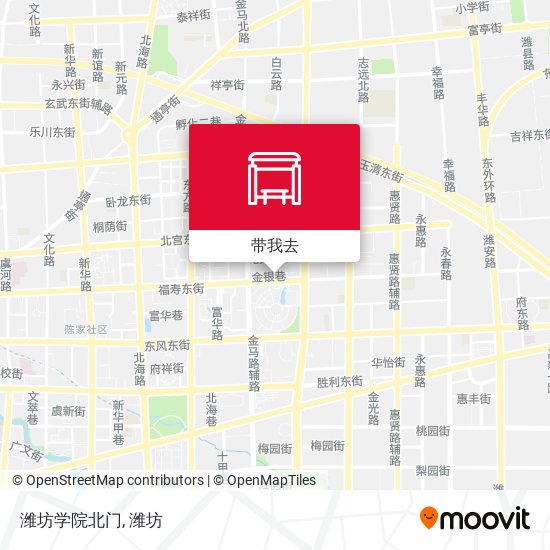 潍坊学院北门地图