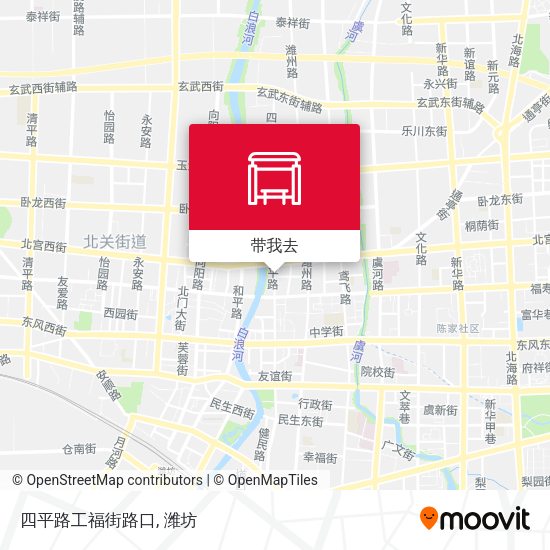 四平路工福街路口地图