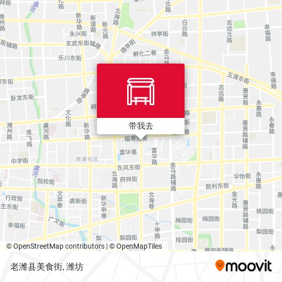 老潍县美食街地图