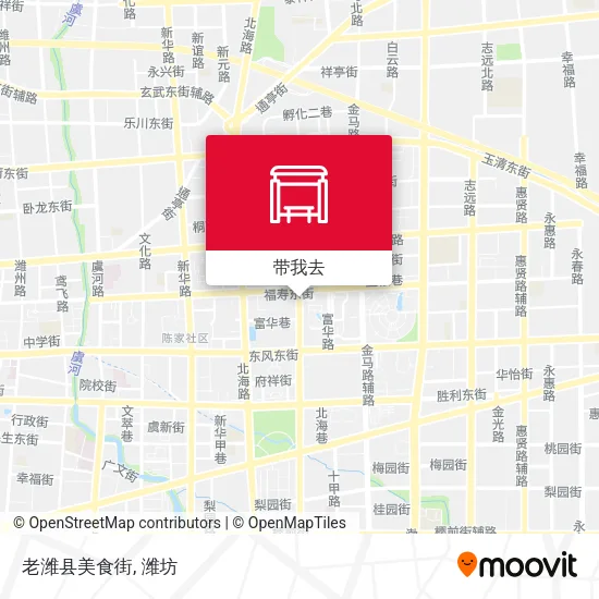 老潍县美食街地图