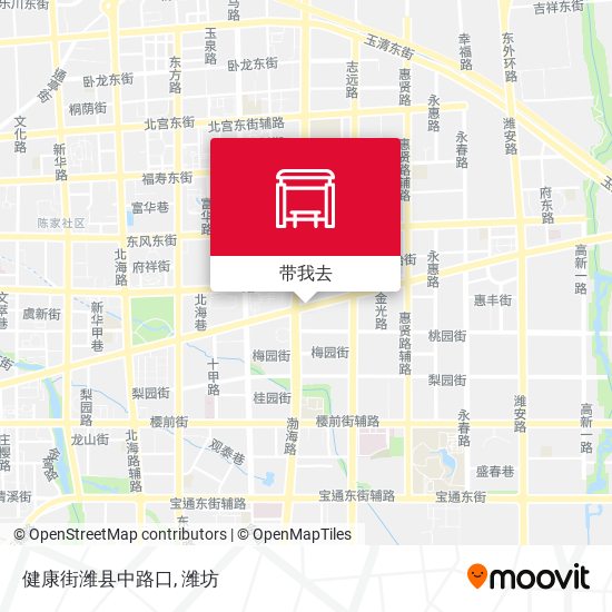 健康街潍县中路口地图