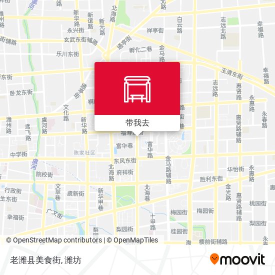 老潍县美食街地图