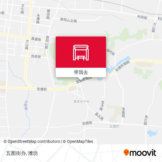 五图街办地图