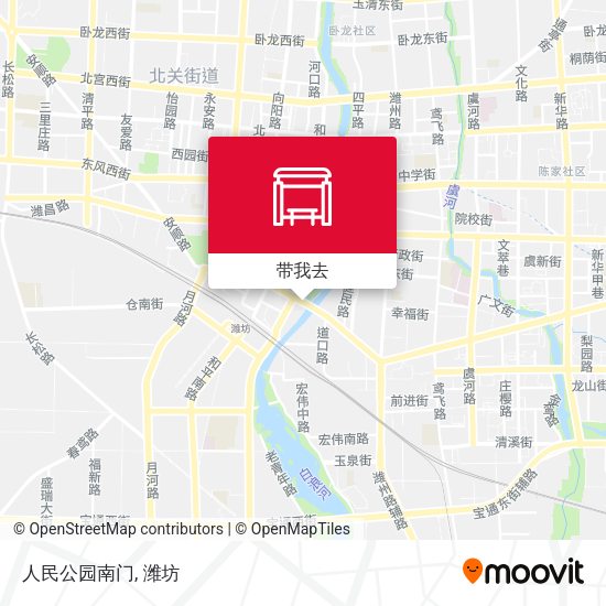 人民公园南门地图