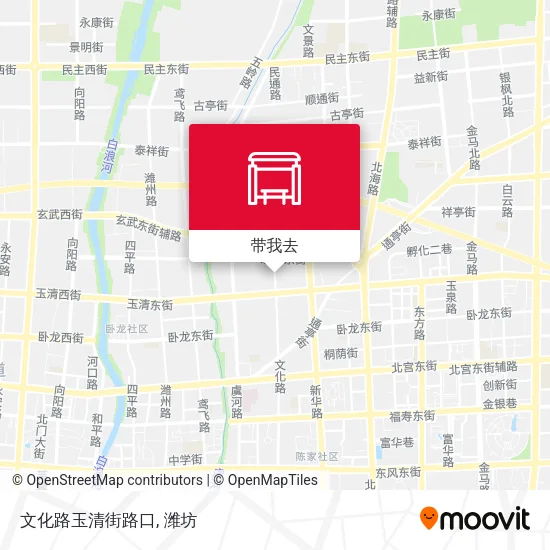 文化路玉清街路口地图