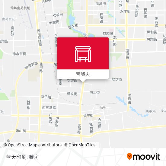 蓝天印刷地图