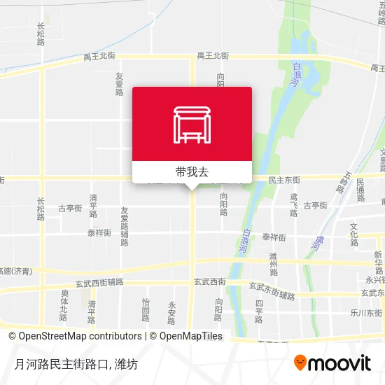 月河路民主街路口地图