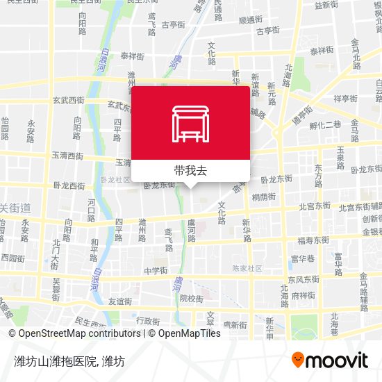 潍坊山潍拖医院地图
