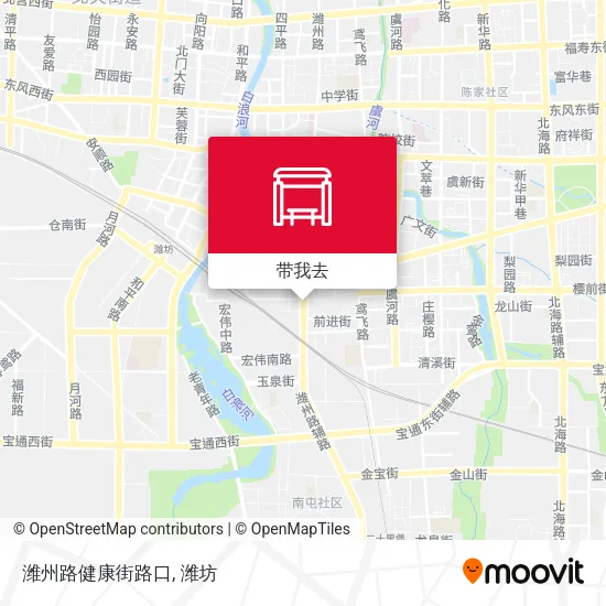 潍州路健康街路口地图