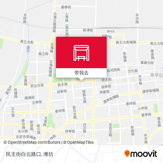 民主街白云路口地图