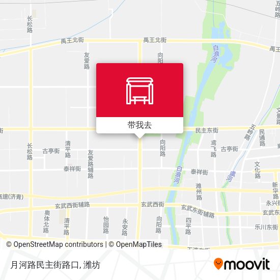 月河路民主街路口地图