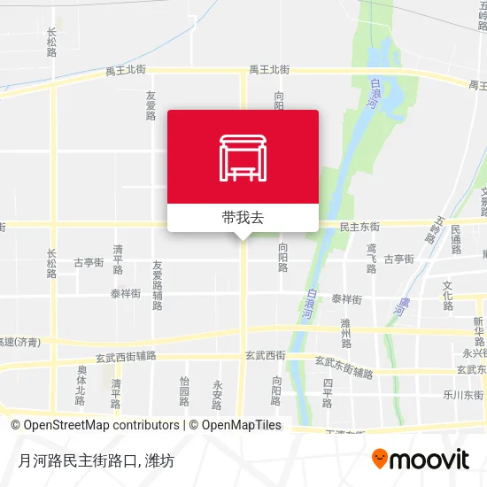 月河路民主街路口地图