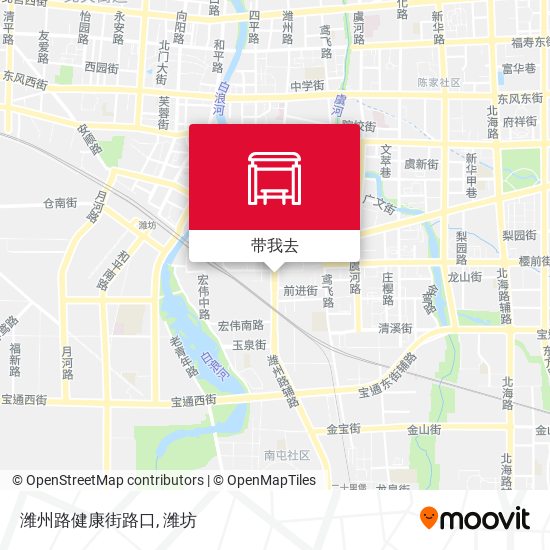 潍州路健康街路口地图