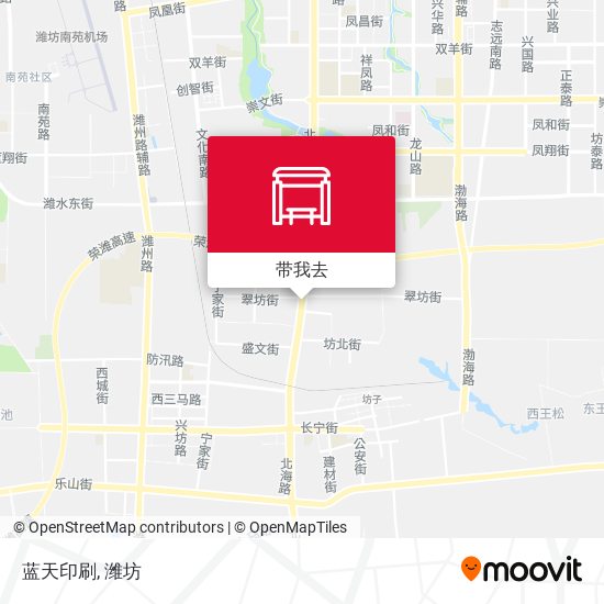 蓝天印刷地图