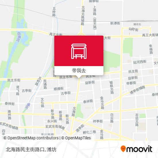 北海路民主街路口地图