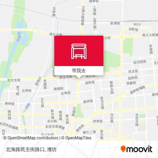 北海路民主街路口地图