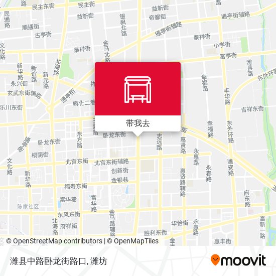 潍县中路卧龙街路口地图